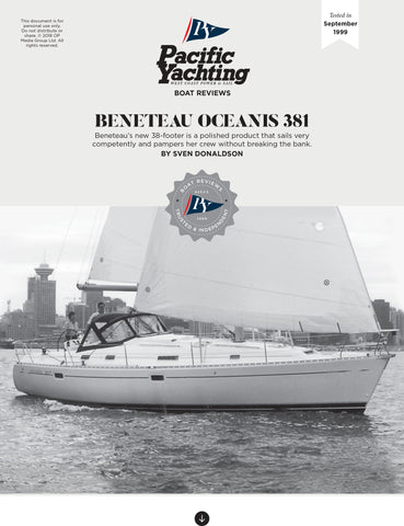 Beneteau Oceanis 381 [Tested in 1999]