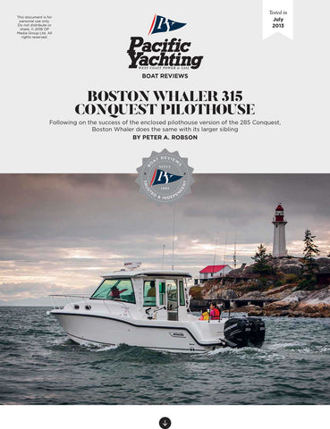 Boston Whaler 315 Conquest [Tested in 2013]