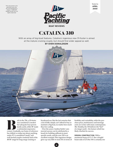 Catalina 310 [Tested in 2000]
