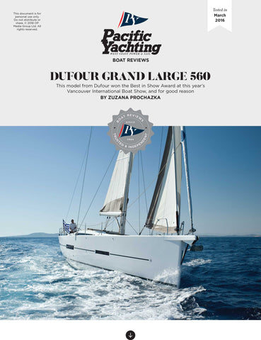 Dufour Grand Large 560 [Tested in 2016]