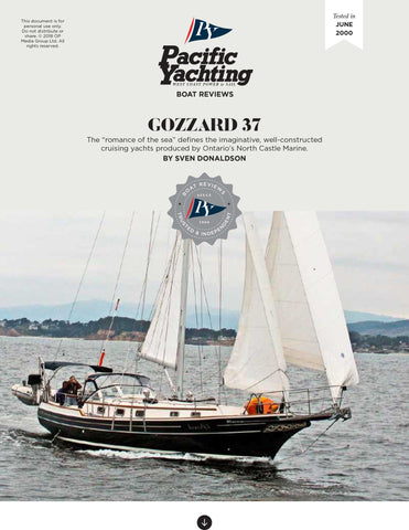 Gozzard 37 [Tested in 2000]