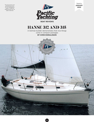 Hanse 312 & 315 [Tested in 2006]